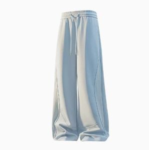 กางเกงวอร์มขาบานทรงโอเวอร์ไซส์ OEM เอวยางยืด ปักลาย 100% ผ้าฝ้าย สไตล์สปอร์ต สำหรับแบรนด์สตรีทแวร์ MOQ ต่ำ รับทำโลโก้ตามสั่ง - Product Image 3
