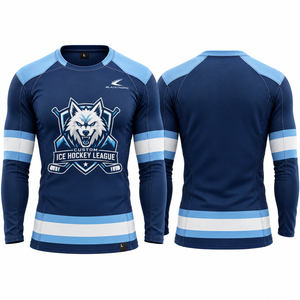 Camisetas de Hockey sobre Hielo Personalizadas, 100% Poliéster, Secado Rápido, Impermeables, Uniformes para Equipos de Club y Torneos, OEM - Product Image 3