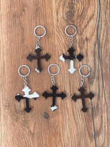 Nouveau Style Unique en cuir de vachette porte-clés arbre de noël en cuir de vachette porte-clés élégant vente chaude véritable fourrure porte-clés - Product Image 4