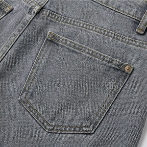 Shorts de Mezclilla de Algodón para Mujer, Estilo Hip Hop, Jeans de Cintura Alta, Corte Recto, Ropa Casual Urbana, Color Personalizado, Ajuste Premium - Product Image 5
