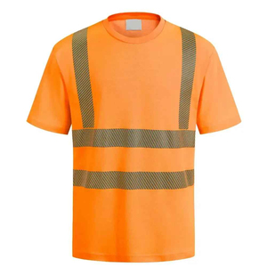 T-shirt de sécurité haute visibilité 2026, orange, bandes réfléchissantes, LED clignotantes, classe 2, manches courtes, vêtements de travail, Harry Johnson - Product Image 6