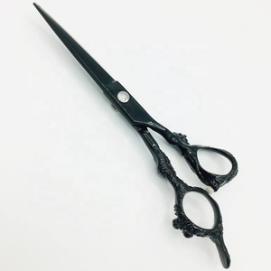 Tijeras de Corte de Pelo Rectas con Logotipo Personalizado, Kit de Peluquería para Uso en Salón y Hogar, Acero Inoxidable 9CR13, Afiladas, para Diestros, para Adelgazar el Cabello, Largas - Product Image 4