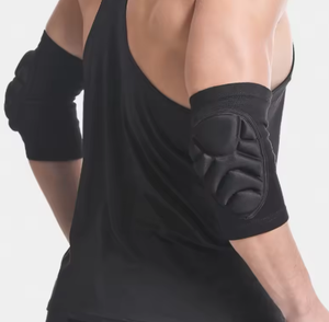 HAWK SPORTS INDUSTRIES Breathable <b>Foam</b> Elbow Support Black Spandex Polyester Unisex Pull for Football Training Sports Fitness - Product Image 3