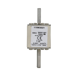 Cầu chì HRC dạng đầy đủ 170m3021 500A 690V cầu chì bán dẫn điện áp thấp bảo vệ dòng điện cao - Product Image 1