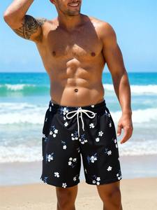 กางเกงว่ายน้ำชายหาด แห้งเร็ว ลายดอกไม้ น้ำหนักเบา ระบายอากาศได้ดี กันน้ำ ผ้าทอ สายรัดเอวยางยืด - Product Image 5