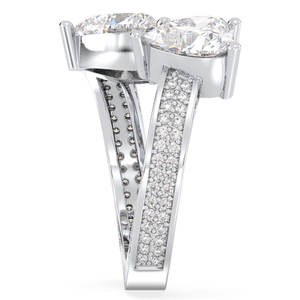 REYES แหวนหมั้นเงินแท้ 925 ประดับมอสซาไนต์สำหรับผู้หญิง ดีไซน์รูปหัวใจแบบใหม่ ของขวัญแต่งงาน เครื่องประดับคุณภาพสูง - Product Image 5