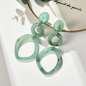 Luxury <b>Resin</b> Fashion Earrings Handmade Artistic Design Crystal <b>Jewellery</b> Durable Long Lasting Party Wear - Product Image 5