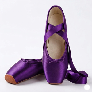 Zapatillas de Ballet Suaves para Mujer, Parte Superior de Satén, Forro de Algodón, Suela de Goma, Tacón Plano, Zapatos de Baile - Product Image 6