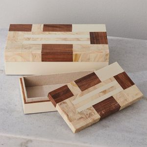 Classic Wooden Jewelry <b>Box</b> Rectangle Shape Design <b>Lid</b> Polished Finish 1 Layer <b>Storage</b> JewelrySundries <b>Box</b> APEX FASHION ART AFA - Product Image 6