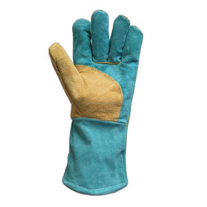 Gants en cuir de soudage industriel robustes avec doublure intérieure extérieure en cuir résistant à l'abrasion avec patch de pouce renforcé - Product Image 3