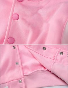 <b>Women</b> Varsity <b>Jacket</b> Cropped <b>Bomber</b> <b>Jacket</b> Casual Baseball Coat Streetwear | Long Sleeve Button Down Bright Letter Print - Product Image 4