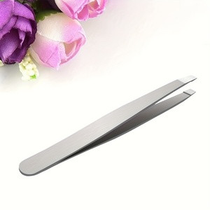 Precision Hair <b>Removal</b> <b>Tool</b> For Eyebrow Shaping Stainless Steel Eyebrow Tweezers <b>Pointed</b> Tip Slanted Modern Durable - Product Image 2