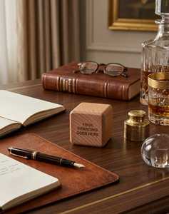 Prensapapeles de Madera de Lujo con Grabado Personalizado, Decoración de Escritorio de Oficina, Regalo Promocional - Product Image 1