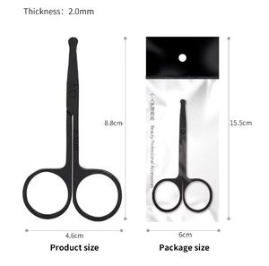 Tijeras Profesionales Personalizadas para Pelos de Nariz Negras de 8.8cm ANAAIF - Product Image 6