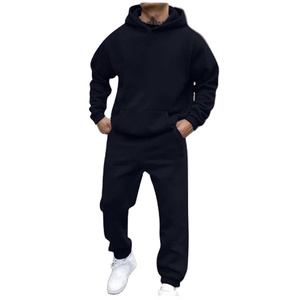 Survêtements bleus à fermeture éclair pour hommes avec col à capuche Pantalon de jogging d'extérieur avec 8 poches - Product Image 1