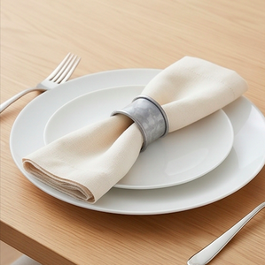 Galvanized <b>Napkin</b> Rings Holders <b>Silver</b> Metal Stainless Steel Suitable For Table Decoration Kitchenware Items - Product Image 4