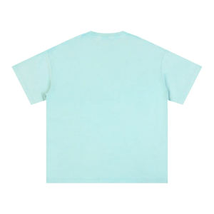 T-shirts en gros pour hommes, personnalisables, bleu clair, coupe classique, pour la gym, le streetwear, les loisirs, et t-shirts pour femmes, fournisseur OEM en gros - Product Image 2