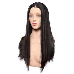Venta Directa de Fábrica: Peluca Frontal de Encaje sin Pegamento, Negra con Reflejos, 100% Cabello Virgen Chino, Transparente para Encaje - Product Image 4