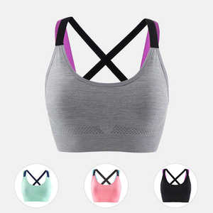 Soutiens-gorge de sport rembourrés sans couture avec logo frontal respirant pour femmes, idéaux pour le yoga, le fitness et l'entraînement en salle de sport – Collection 2026 – Offre Spéciale - Product Image 6