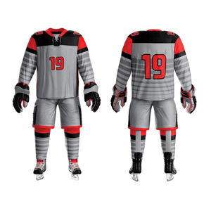 Uniformes de Hockey sobre Hielo para Hombre de Algodón de Alta Calidad, Diseño Único, Cómodos, Transpirables, Personalizables, Nombre del Equipo Impreso, Gran Venta - Product Image 3