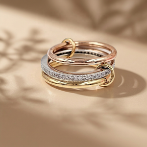 Anillo Triple Entrecruzado de Plata de Ley S925 con Circonitas Pavé, Anillos Clásicos de Eternidad, Estilo Compromiso, Joyería al por Mayor - Product Image 5