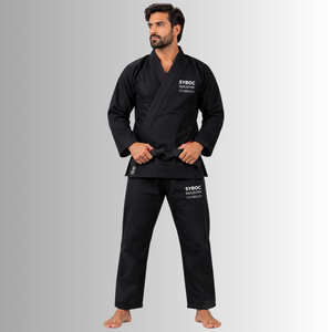 Kimono de karaté noir IBJJF homologué unisexe, tissage perlé, pantalon Ripstop avancé, durable, léger, compétition adulte, 100% coton - Product Image 1