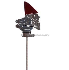 Crossbones Mark Diseño de bordado Decoración de jardín Soporte de soporte Rust Metal Stick Estaca de jardín de metal moderna en los más vendidos - Product Image 6