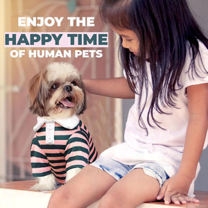 Cute <b>Dog</b> Shirt Boy Girl <b>Dog</b> Clothes Striped <b>Collared</b> Polo T Shirt for <b>Small</b> Medium <b>Dogs</b> Cats Soft Breathable Pet Puppy Outfits - Product Image 4