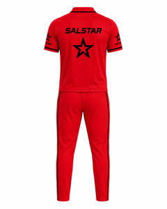 Uniforme de Cricket Rojo, Elegante y Transpirable, para Mayor Comodidad, Uniforme de Cricket Personalizado al por Mayor, Logotipos de Patrocinadores del Equipo, Club - Product Image 1