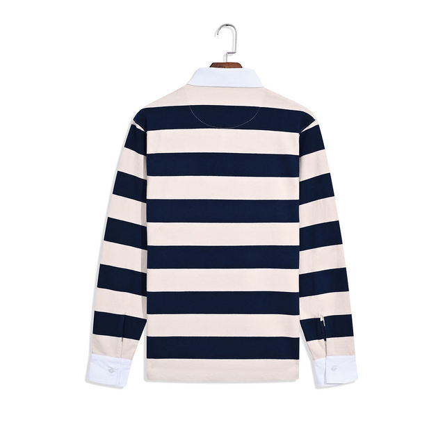 Wholesale Custom Eco Friendly Rugby Jersey Polyester Material Pullover Lightweight for Shirt Contrast Collar Custom Logo Unisex