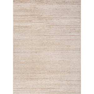 Architectural Design Hand-Knotted Afghan Wool Striped Living Room Carpet 9x12 Handmade India Jaipur Rugs Living Room Bedroom - Product Image 1