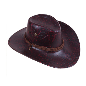 Chapeau de cowboy américain de qualité pour homme en fausse fourrure, cuir et daim, à large bord, style Panama, Sombreros du Mexique, chapeau de cowgirl, casquette de plage - Product Image 1