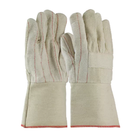 Gant blanc à double paume 28OZ avec gantelet et sangle d'articulation gants de sécurité/gants de travail industriel en gros aux États-Unis TX