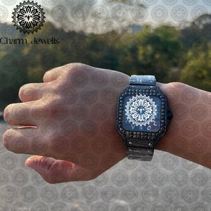 นาฬิกาข้อมือ Charm_Jewells สแตนเลสสตีลทรงเหลี่ยม 40 มม. หน้าปัดอนาล็อกจักรกล กระจกแซฟไฟร์ เรืองแสง สไตล์วินเทจ แฟชั่นสำหรับทุกเพศ - Product Image 2