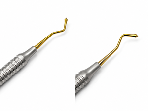 Pulidor dental profesional de doble bola de goma, recubierto de TiN, instrumento restaurador de doble extremo con mango hueco - Product Image 2
