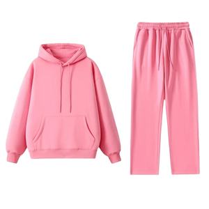 Chándal informal de lana para mujer, pantalones, traje para primavera, otoño, invierno, sostenible, transpirable, frontal, estampado, sudadera con Logo - Product Image 5