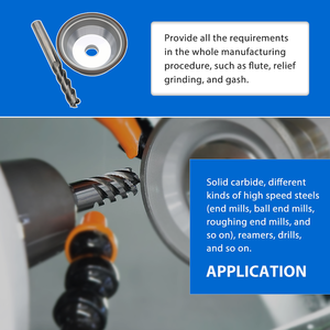 Muela abrasiva RZ 1A1 3A1 1V1 Hybrid Bond <span class=keywords><strong>Diamond</strong></span> Cbn, muela abrasiva CNC para fabricación de herramientas redondas de carburo de tungsteno - Product Image 4