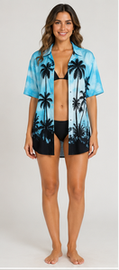Camisas Hawaianas Personalizadas para Hombre, Camisas de Playa con Estampado Floral Tropical, Manga Corta, Botones, Holgadas, Ropa de Playa para Vacaciones de Verano, Venta al Por Mayor OEM - Product Image 5