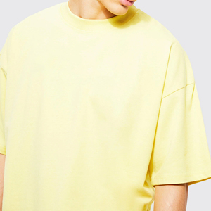 เสื้อยืดฮิปฮอปสตรีทแวร์ทรงโอเวอร์ไซส์สำหรับผู้ชายแบบสั่งทำพิเศษ เป็นมิตรต่อสิ่งแวดล้อม ผ้าฝ้ายหนา 100% ทรงไหล่ตก ไซส์พลัส พร้อมบริการ OEM ODM - Product Image 6