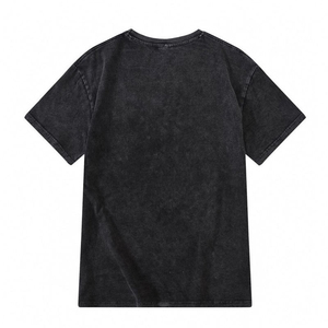 Camiseta de Manga Corta con Cuello Redondo para Hombre, Color Sólido, Corte Regular, 100% Algodón, Tejido de Punto, Estilo Casual - Product Image 1