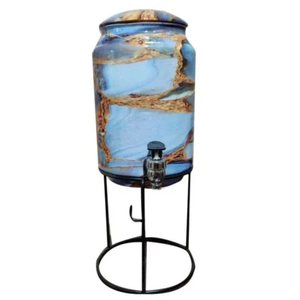 Distributeur d'eau en cuivre à motif marbre moderne, grande capacité, pour hôtels et bureaux, Matka en cuivre traditionnel durable - Product Image 1