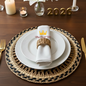 Mantel Individual Redondo de Seagrass para Navidad, Tapete de Mesa Tejido Natural Estilo Boho para Decoración de Comedor, Suministro al por Mayor - Product Image 3