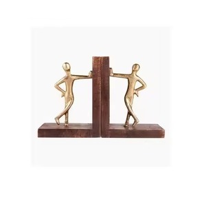 Vintage Metal Bookends Strong <b>Book</b> Holder Non Slip <b>Book</b> Stopper Office Desk Shelf Organizer Home Decor - Product Image 2
