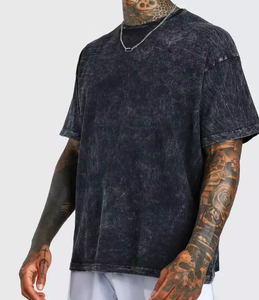 เสื้อยืดแขนสั้นทรงหลวมผ้าฝ้ายคุณภาพพรีเมียมสำหรับผู้ชาย ระบายอากาศได้ดี ล้างสีแบบแอซิดวอช สำหรับผู้ค้าส่ง ผู้ค้าปลีก และผู้ขายออนไลน์ - Product Image 5