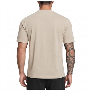T-shirt classique en tricot pour homme, col rond, coton doux, manches courtes, respirant, séchage rapide, unisexe, décontracté, vente en gros directe d'usine - Product Image 2