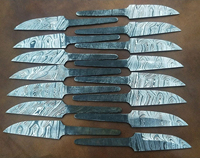 Lote de 15 cuchillos de hoja en blanco de acero de Damasco KS empresas que hacen suministros cuchillas en blanco hoja de acero de Damasco hecha a mano
