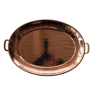 Premium Copper Hammered Food Serving <b>Tray</b> For Home Hotel And Restaurant Use Tabletop Snacks & Drinks Serving <b>Trays</b> - Product Image 3