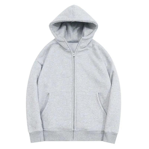 Custom Men's Zip <b>Hoodie</b> Knitted <b>Long</b> Sleeves Blank Zipper High Quality Polyester/Cotton <b>Oversized</b> Heavy Weight Winter Streetwear - Product Image 6