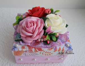 Vintage <b>Floral</b> Organizer <b>Box</b> Decorative Jewelry Gift <b>Box</b> Elegant Wedding Favor <b>Box</b> - Product Image 4
