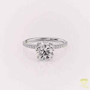 <b>Indian</b> Exporter Stunning Moissanite Engagement <b>Ring</b> for Women with Elegant Bridal Jewelry Style Available At Best Market Price - Product Image 1